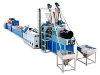 Одношаговая автоматическая линия производства погонажа из ДПК модель SY